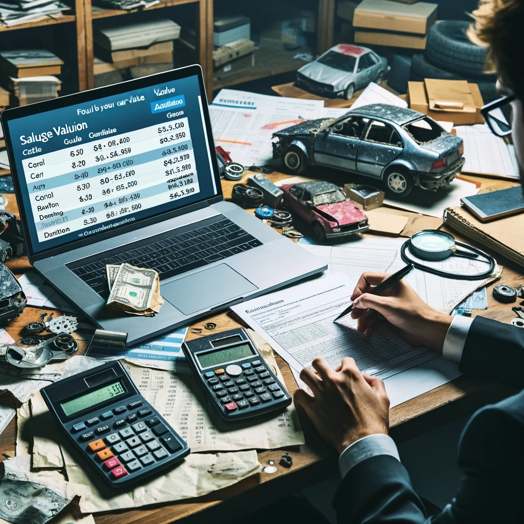 calculating the value of a salvage title car