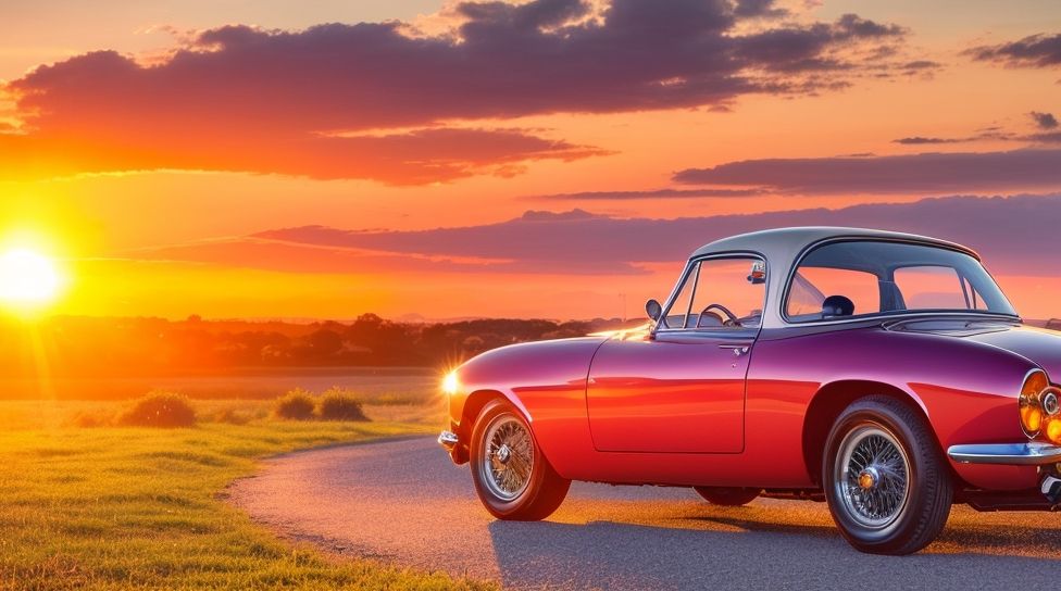 salvage car in sunset